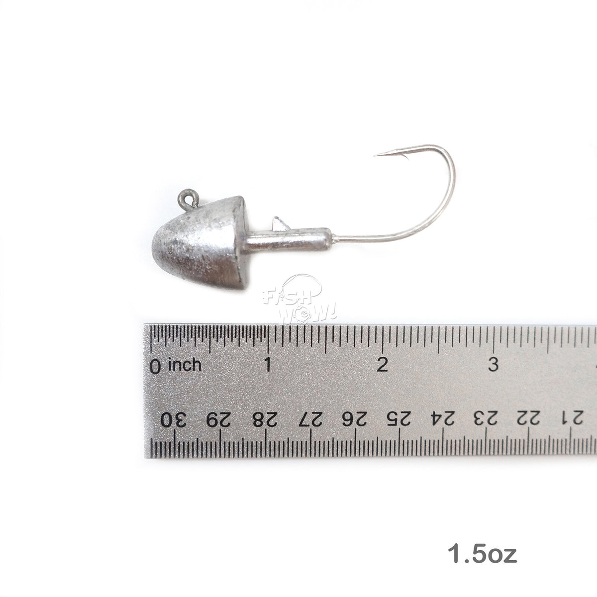 Unpainted 1.5oz Bullet Jig Head for Fish Soft Baits - Multiple Count Options