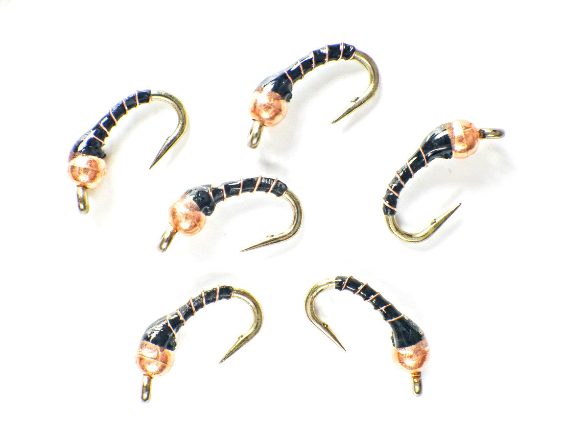 Premium Tungsten Midge Nymphs for Fly Fishing - Copper Chocolate Flies