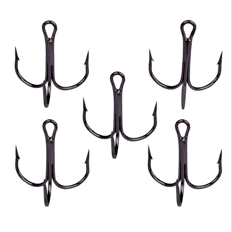 50PCS Treble Fishing Hooks Assortment Set with Storage Box - Size #2-#10