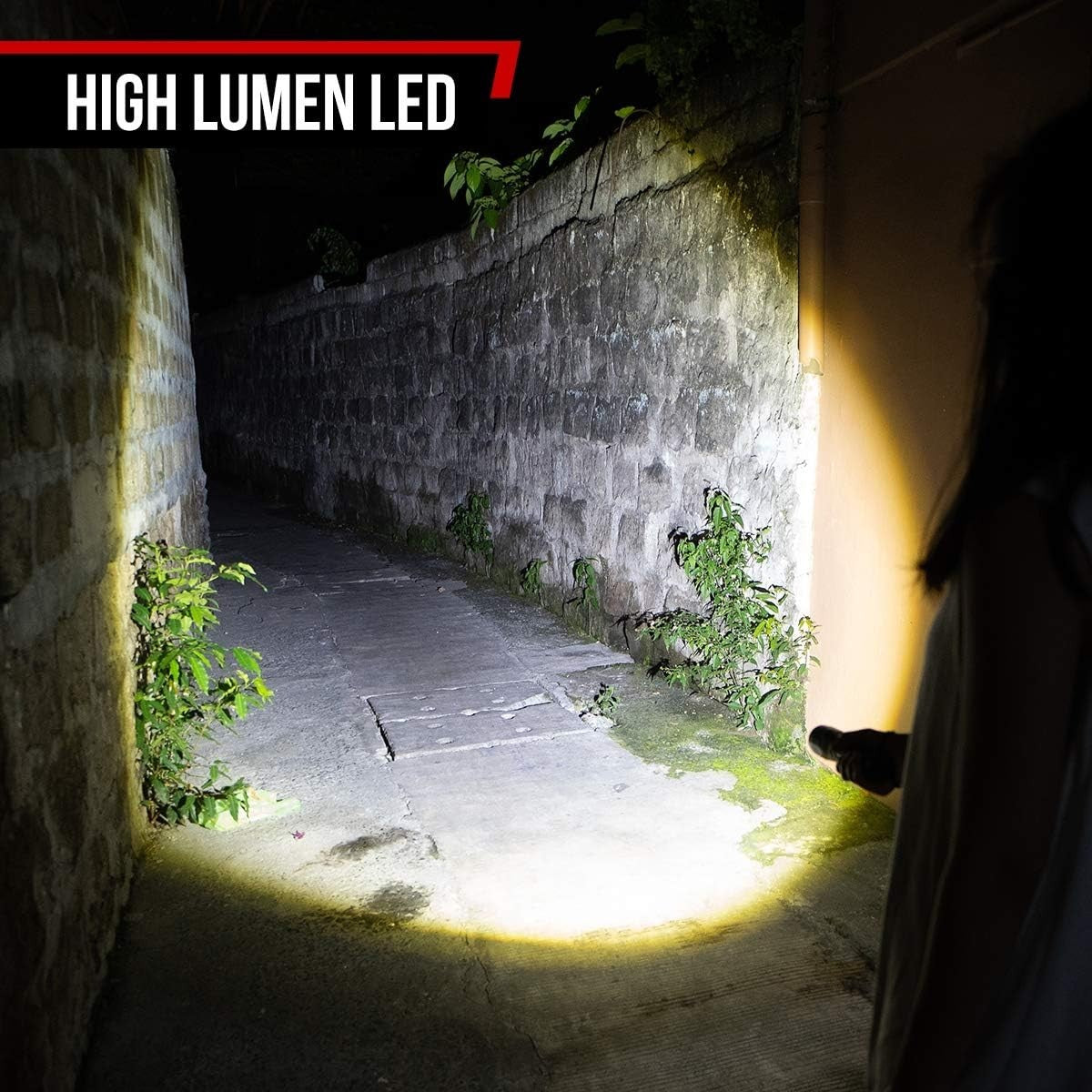 LED Flashlight 2-Pack High Lumens Waterproof Camping Hiking Walking Light