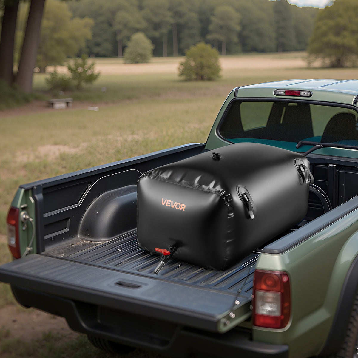 Collapsible Water Storage Bladder - 63.4 Gallon Heavy-Duty PVC Tank for Outdoor Use