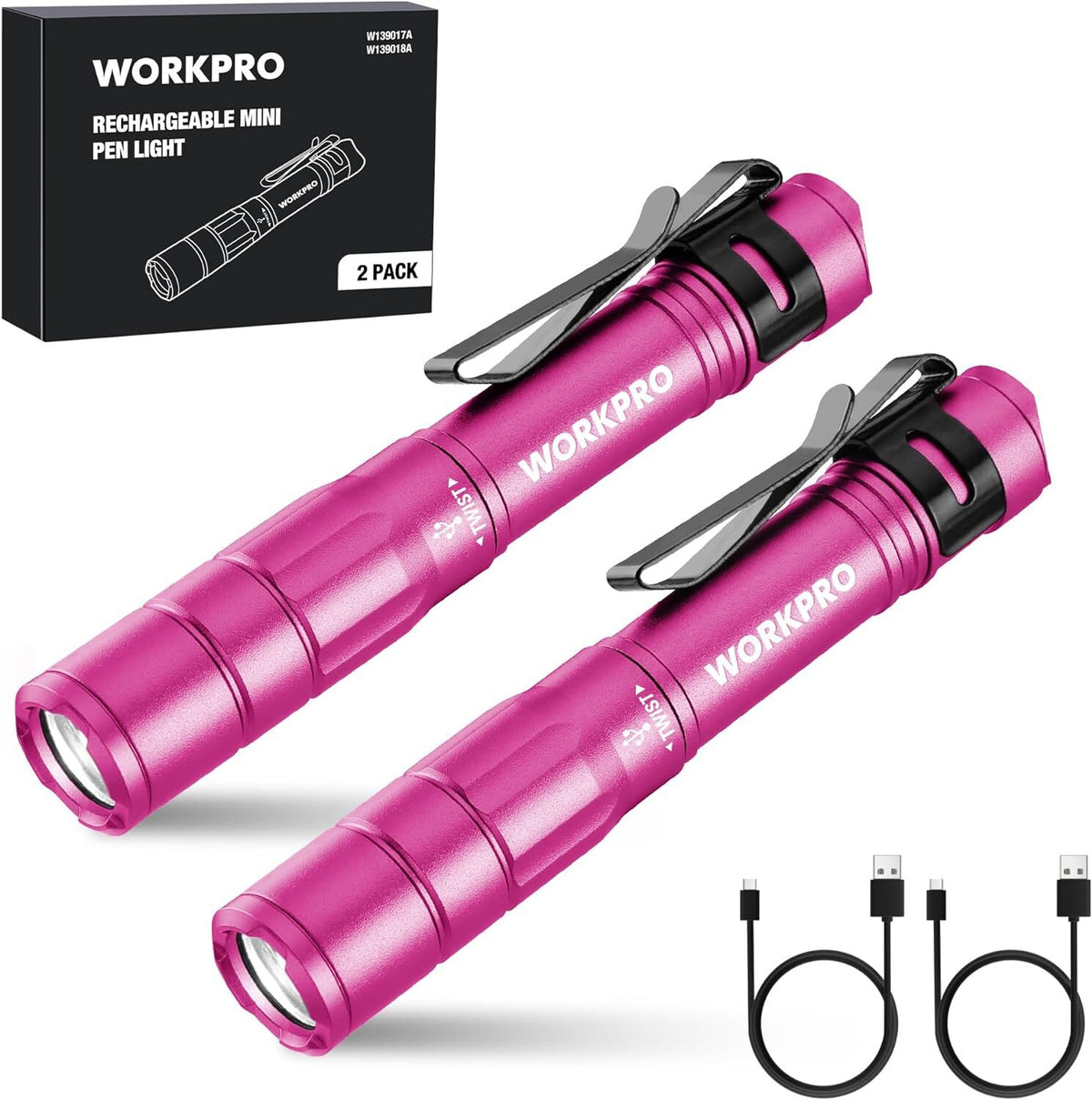 Rechargeable Mini LED Flashlight - Compact EDC Pen Light with 4 Modes, IPX4 Water Resistance