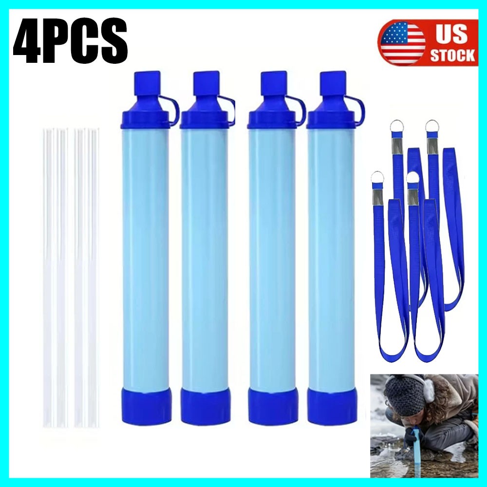 Portable Water Filter Straw for Camping Hiking Survival Purification
