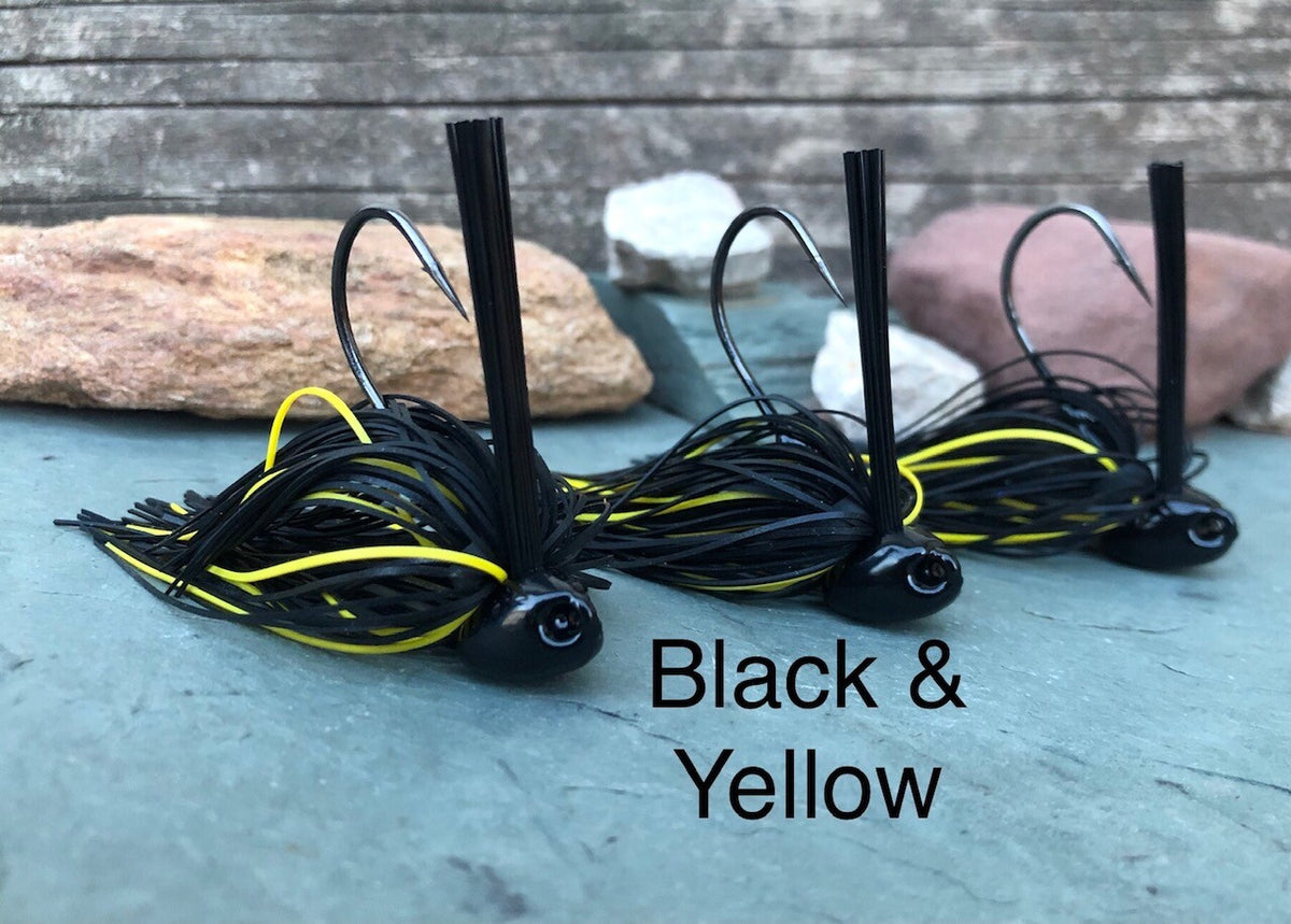 Bass Fishing Jigs Set - Weedless Flipping Jigs for Heavy Cover, Multiple Colors & Weights