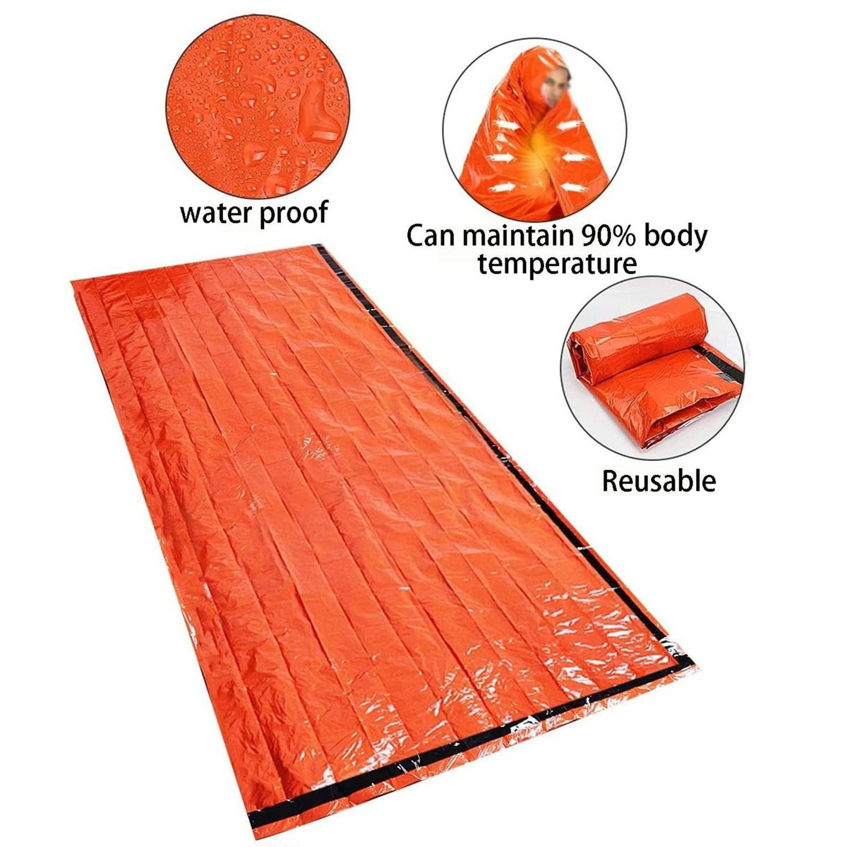 Waterproof Emergency Survival Sleeping Bag for Camping & Rescue