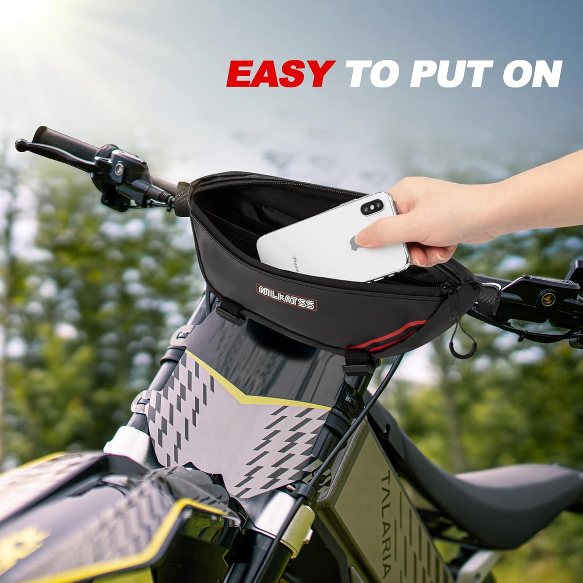 Waterproof Handlebar Bag for Dirt Bikes & Motorcycles - Durable Bike Tool Storage