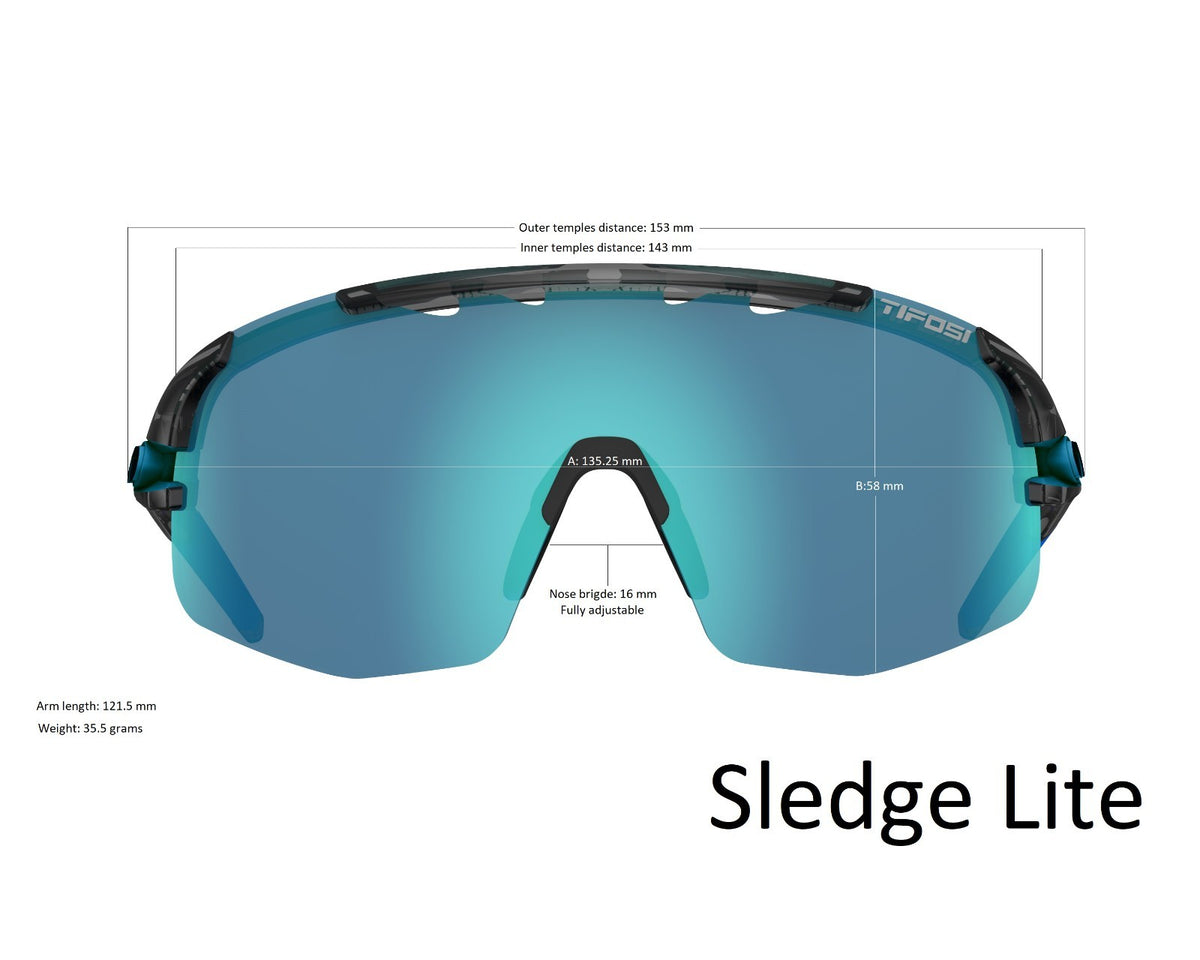 Sledge Lite Sunglasses with Photochromic Blue Mirror Lenses - Matte Black