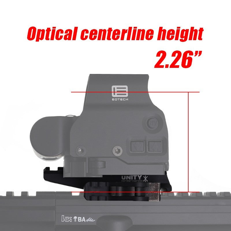 Rifle Optic Riser 2.26” Height with QD Lever for EOTech EXPS - Black