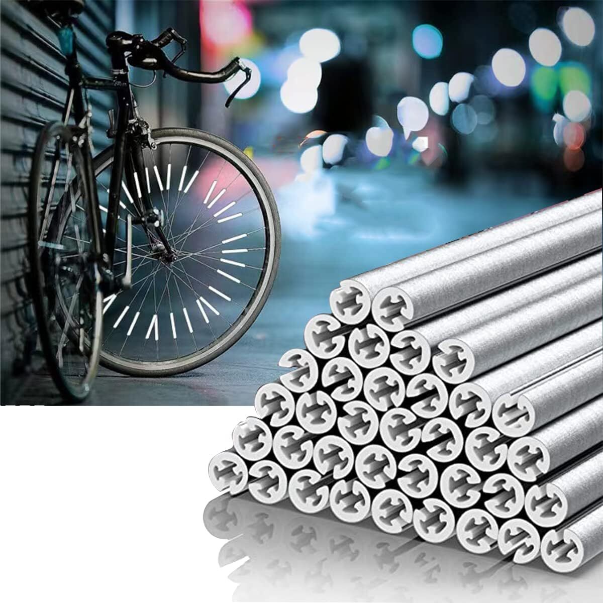 Bike Spoke Reflectors Set - 36 Waterproof 360° Visibility Bicycle Safety Accessories