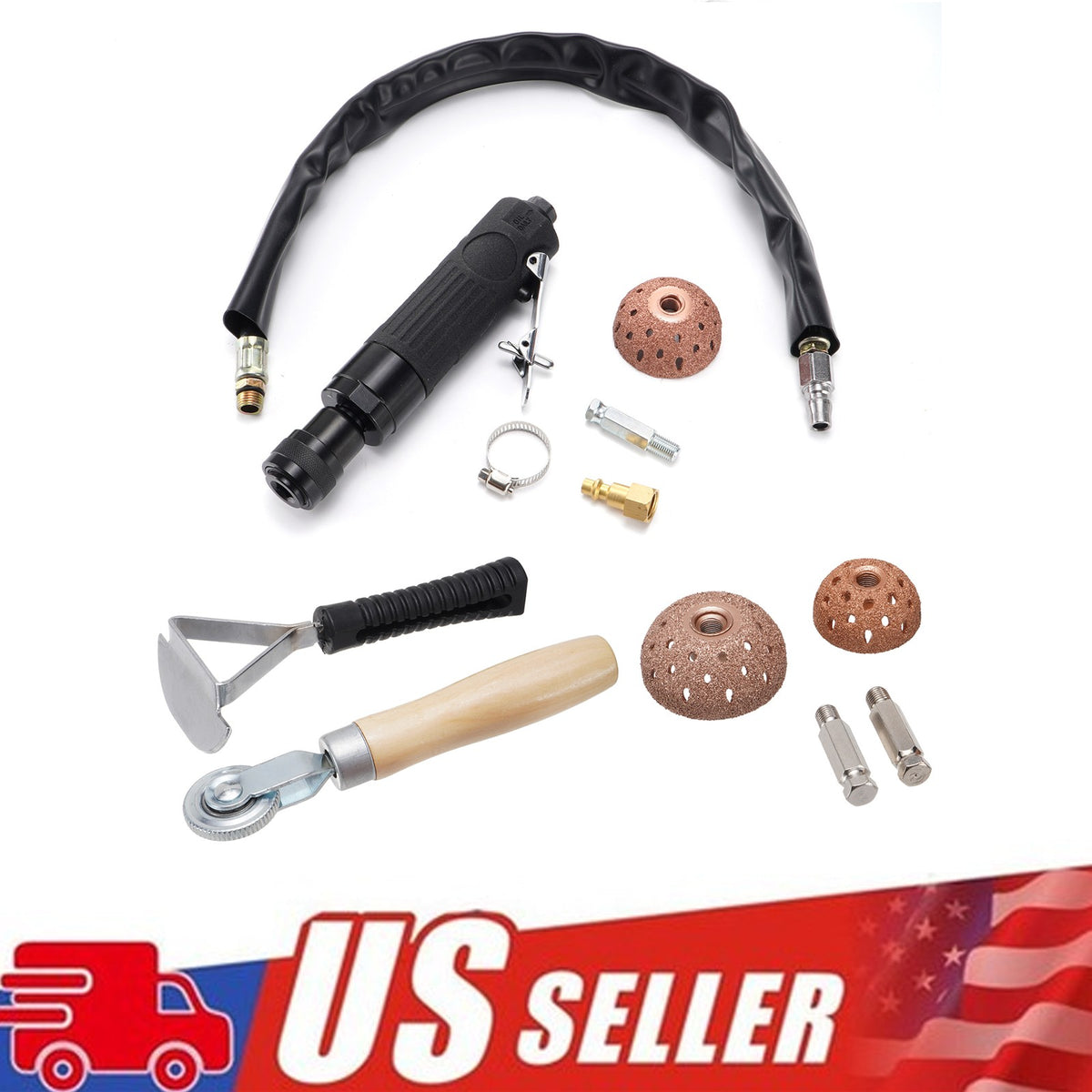 Air Tire Repair Polish Patch Tools with 2500rpm Low Speed Air Buffer