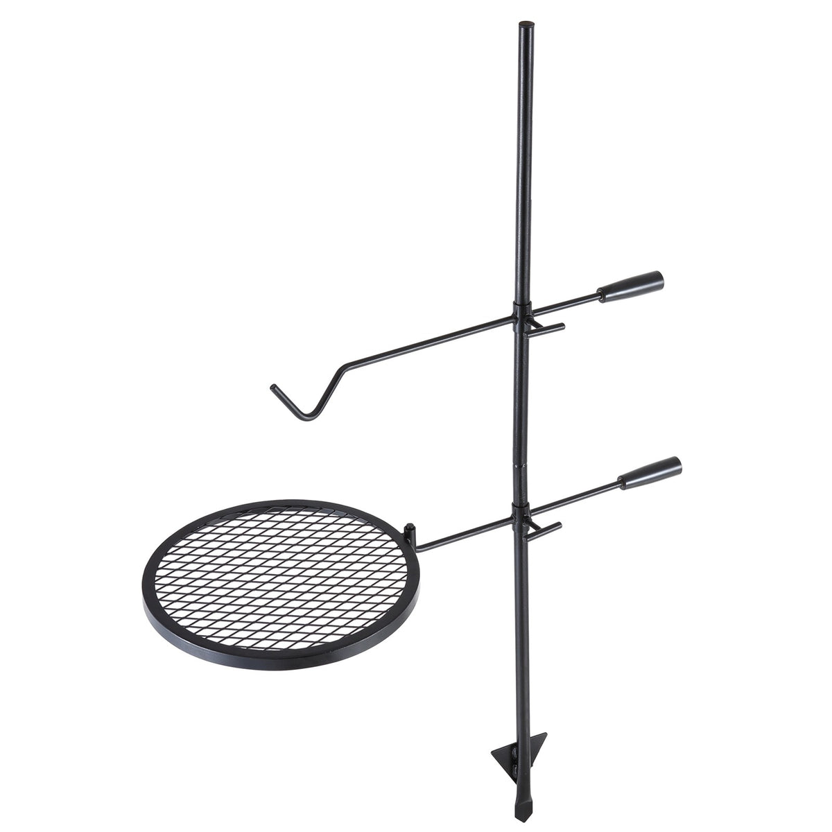 Heavy Duty Steel Swivel Campfire Grill with Adjustable Height - Portable Outdoor Cooking Grill