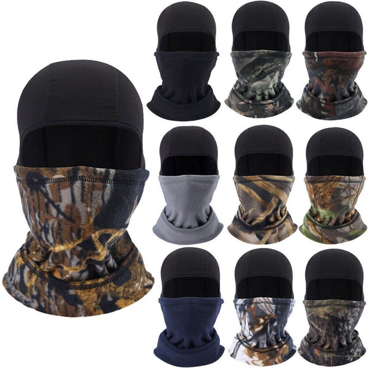 Unisex Winter Face Warmer Balaclava Ski Mask Windproof Fleece Neck Gaiter