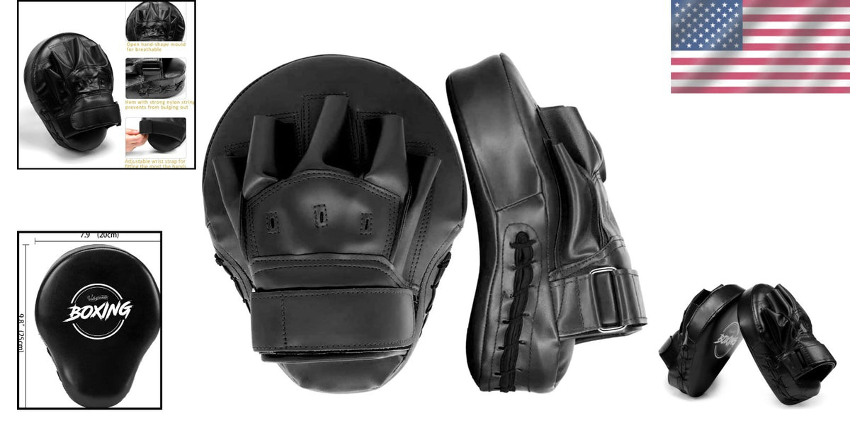 Martial Arts Punch Mitts for Karate Muay Thai Sparring - 7.9 x 9.8 Inches