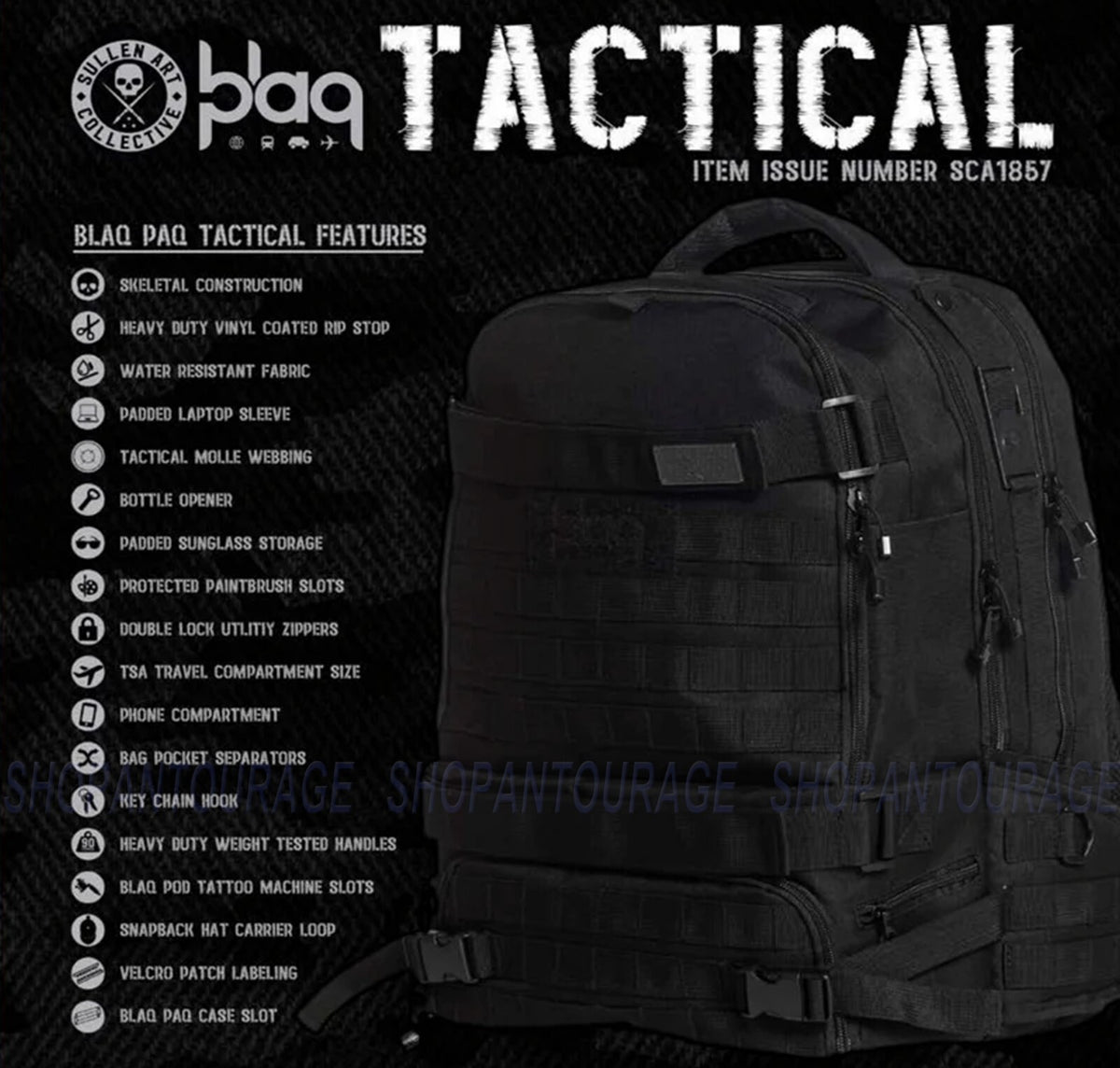 Tactical Backpack Military Style Travel Bag with Multiple Compartments - 2 Colors