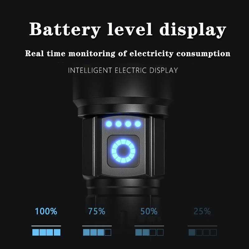 Rechargeable LED Tactical Flashlight 350000000 Lumens, Waterproof, Multi-Mode
