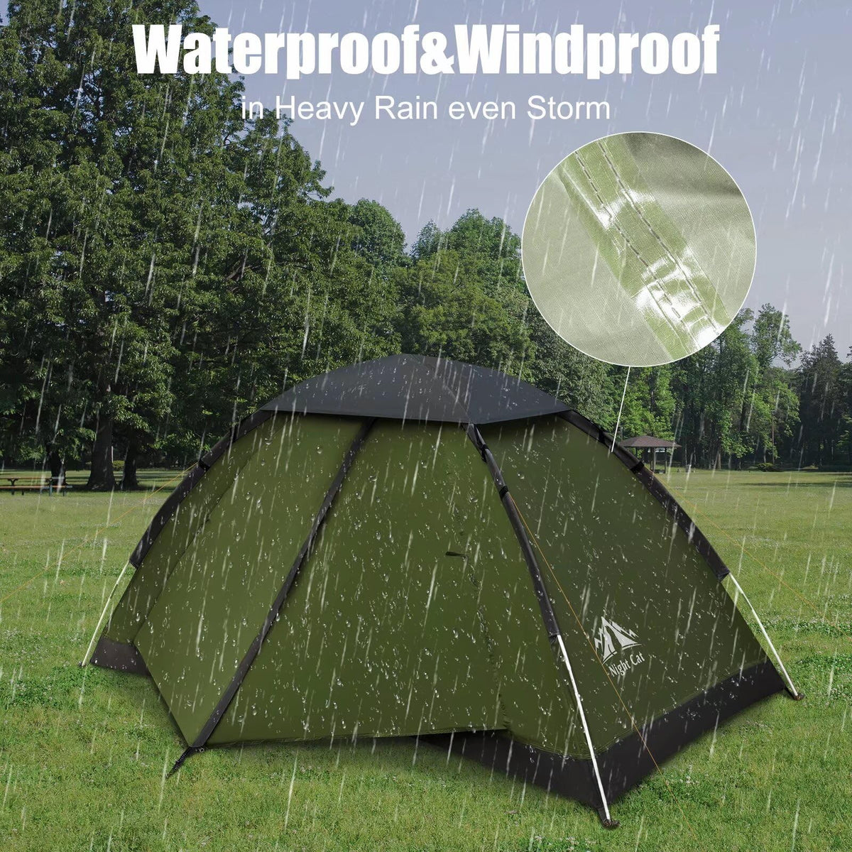 Lightweight Waterproof Backpacking Tent for 1-2 Persons - Easy Setup, Compact & Rainproof