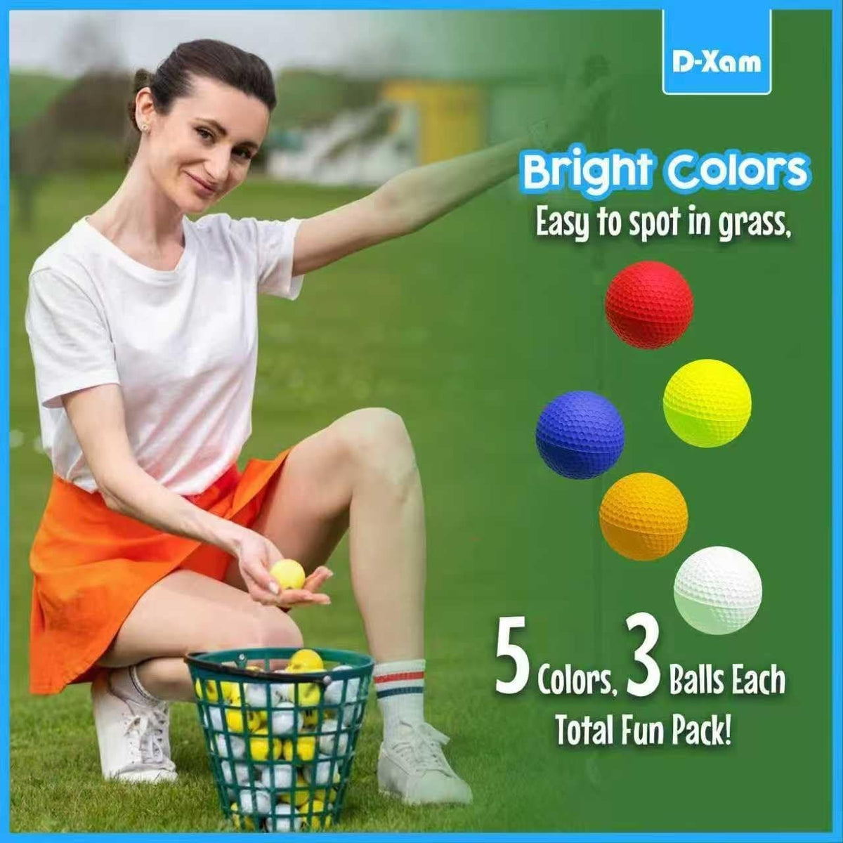 Multicolor Foam Golf Practice Balls - Soft, Durable, Impact-Resistant for Indoor & Outdoor Golf Training