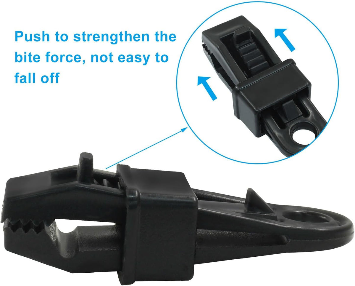 Heavy Duty Plastic Tarp Clips 20 Pack - Tent Clamps & Tent Accessories