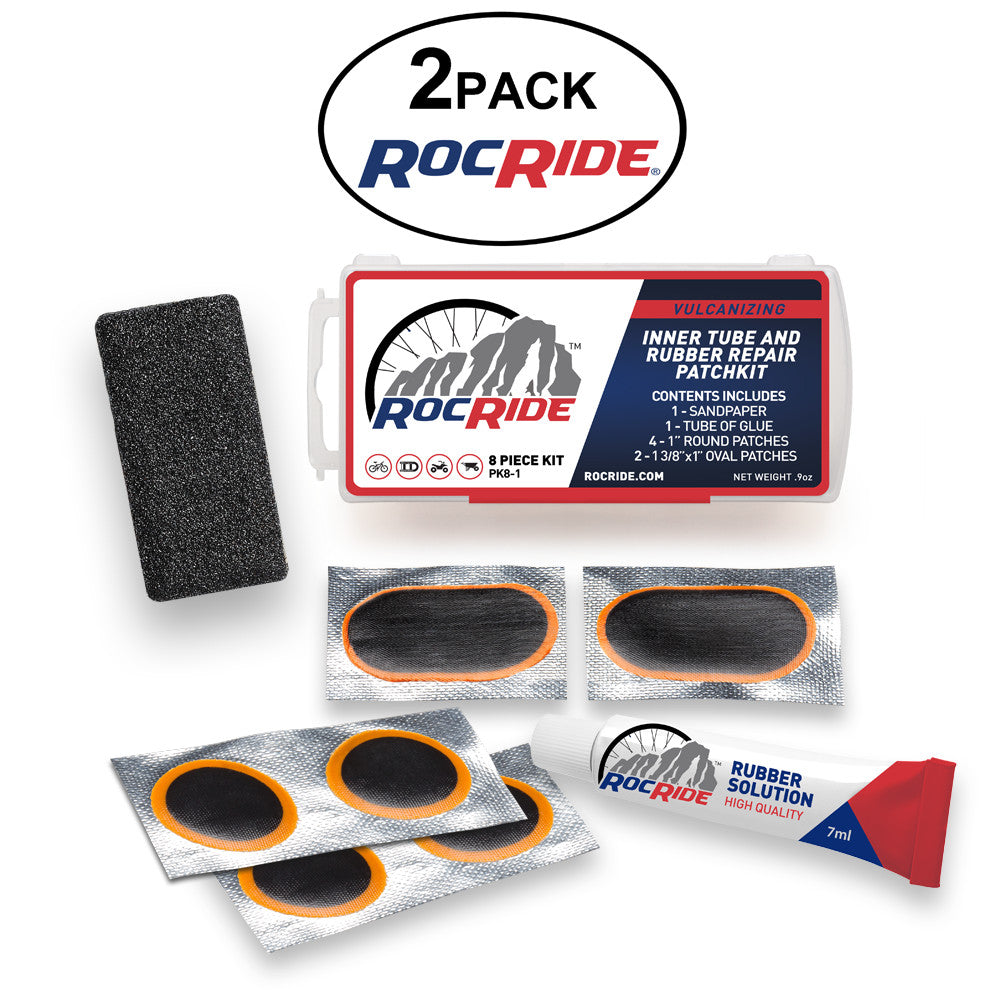 Bike Inner Tube Repair Kit - 8 Patch Patches & Tools for Bicycle Tire Fix