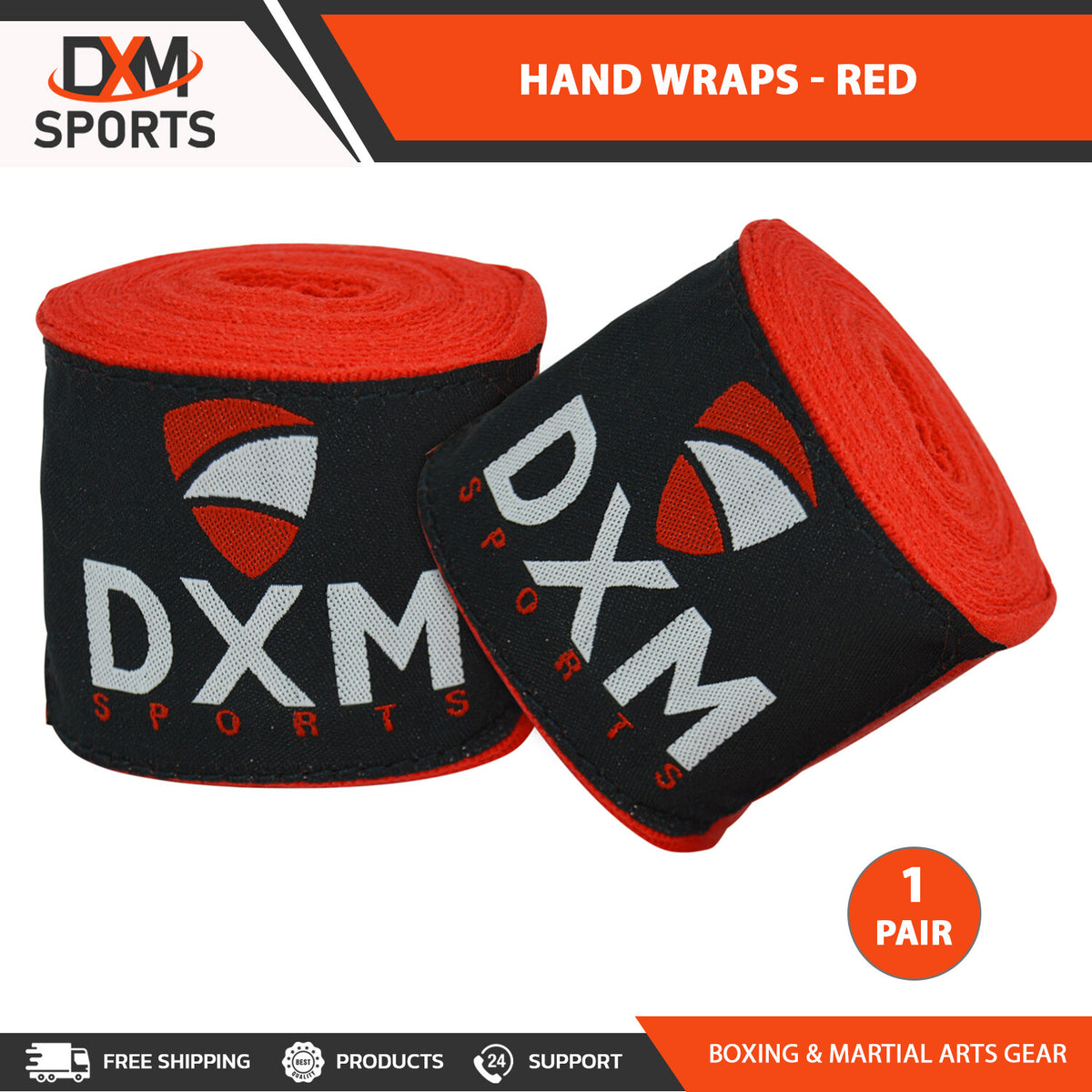 Boxing Hand Wraps MMA Wrist Support Bandages 177" for Training & Protection