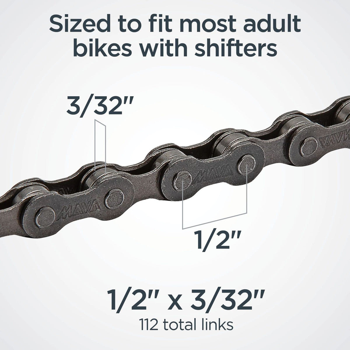 Bike Chain 1/2 x 3/32 Inch Replacement Chain for Multi-Speed Bikes