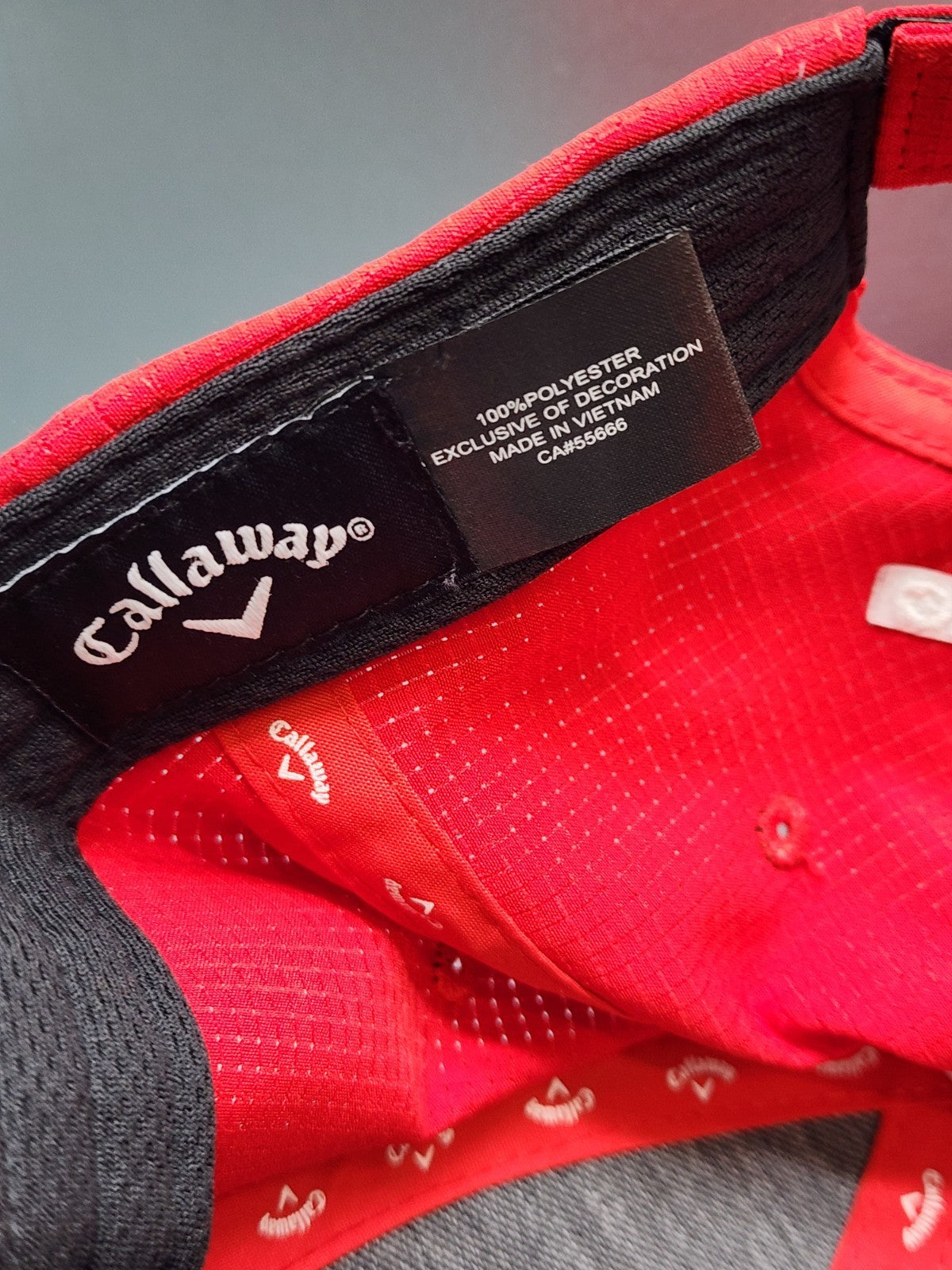 Adjustable Callaway Golf Hat Cap - Red Performance Pro Strapback