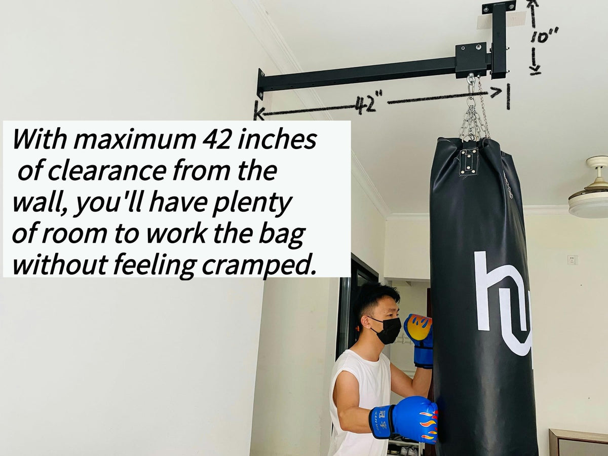 Wall Ceiling Heavy Bag Mount 44'' Roller Hanger - 300 lb Capacity