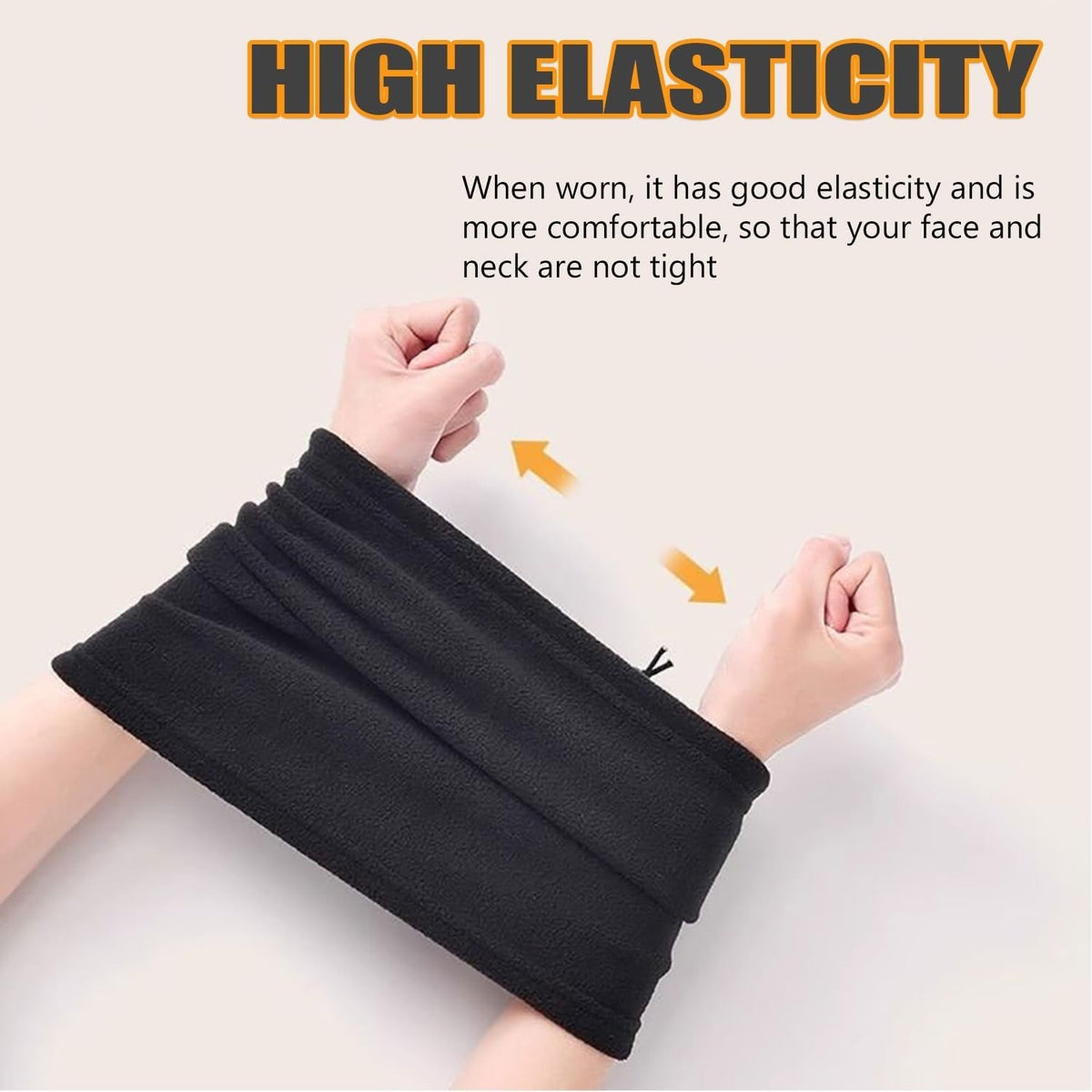 Winter Neck Warmer Mask with Fleece Lining Adjustable Gaiter Thick Scarf