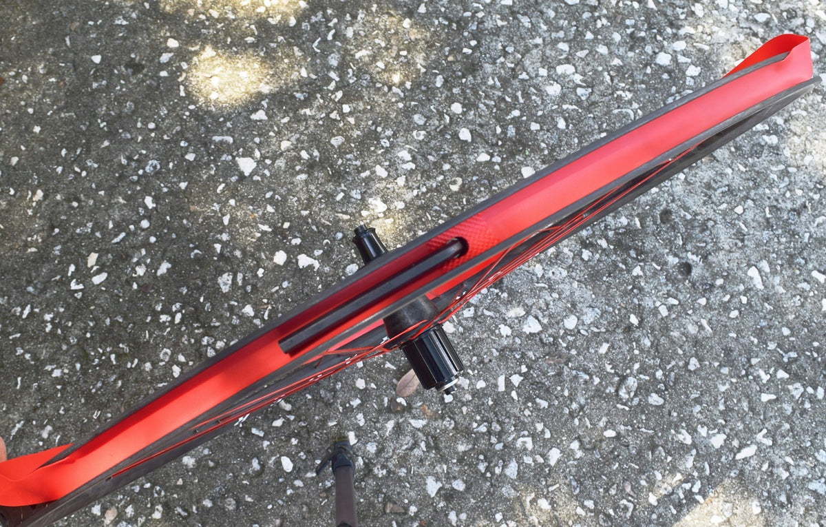 Red Bicycle Rim Strips 700c x 16mm - 2 Pack, Easy Install Alternative to Rim Tape