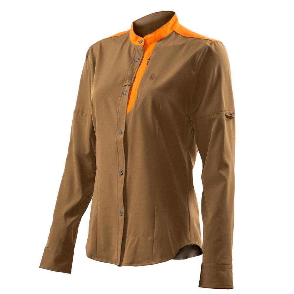 Beretta EVAD Flex Shirt Tobacco Blaze Orange UPF 50 - Outdoor Tactical Apparel