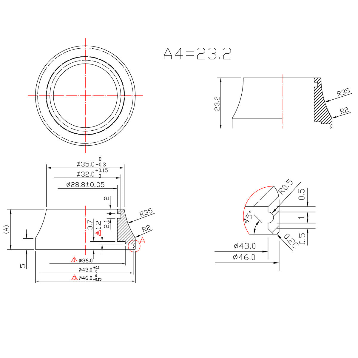 Lightweight 1-1/8" Carbon Fiber Headset Spacer 25mm for Bicycle