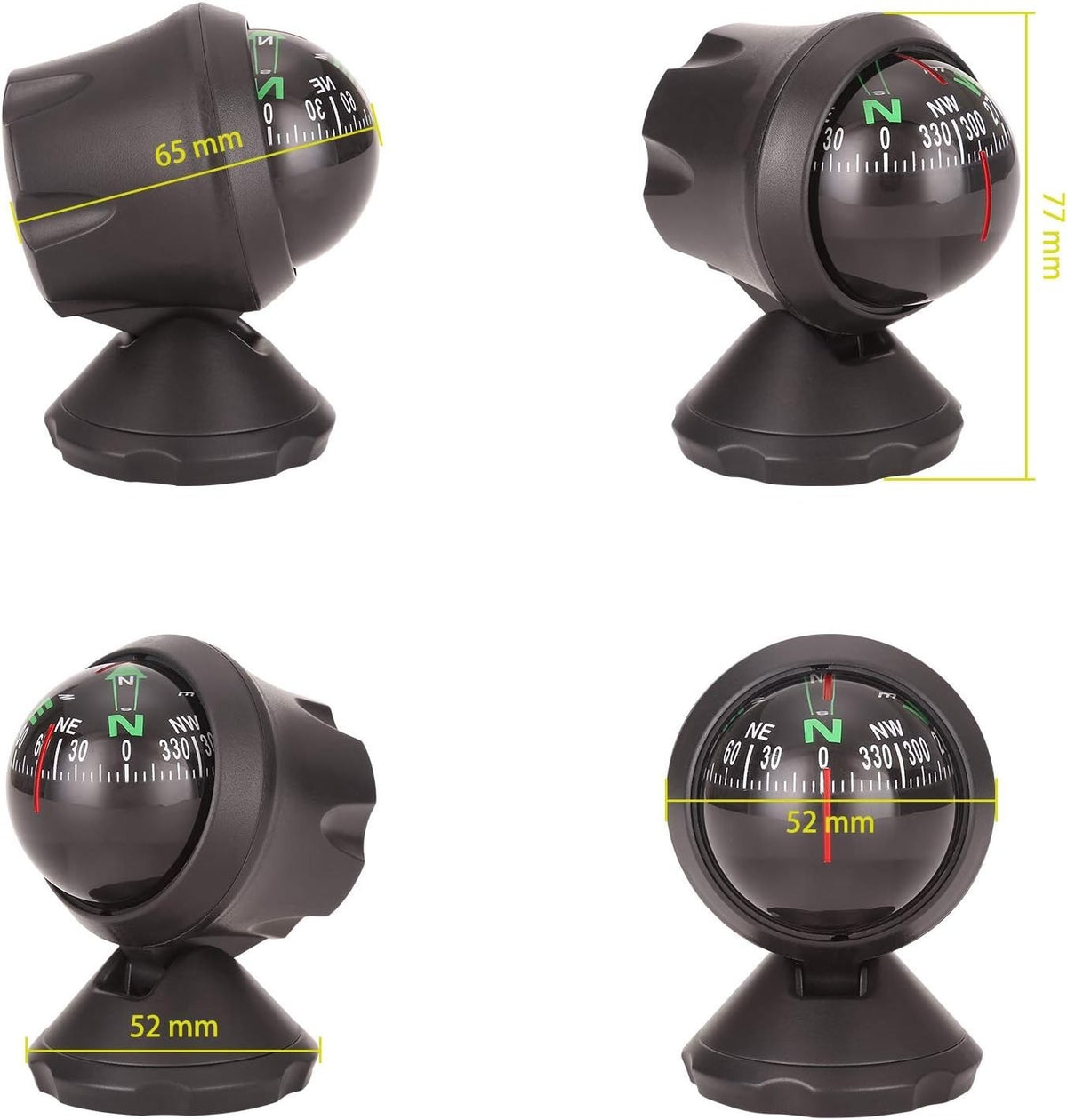 Adjustable Golf Cart Compass Dash Mount Navigation Direction Indicator
