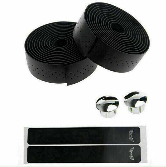 Self-Adhesive Leather Bike Handlebar Tape Anti-Slip Grip Wrap for Road Cycling