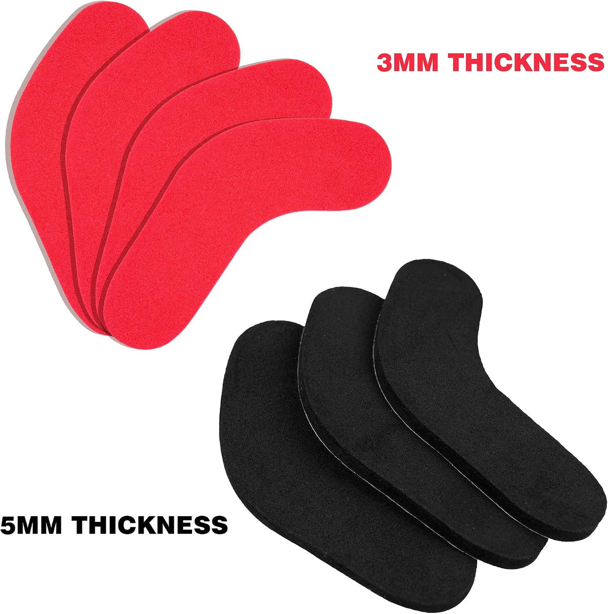 24 Pcs Ski & Snowboard Boot J Bars Foam Padding Self-Adhesive Inserts