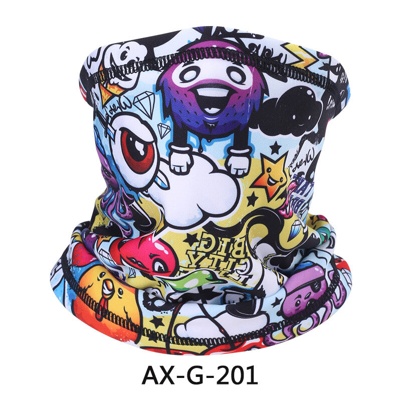 3D Print Fleece Neck Warmer Gaiter Winter Face Mask Scarf for Outdoor Sports