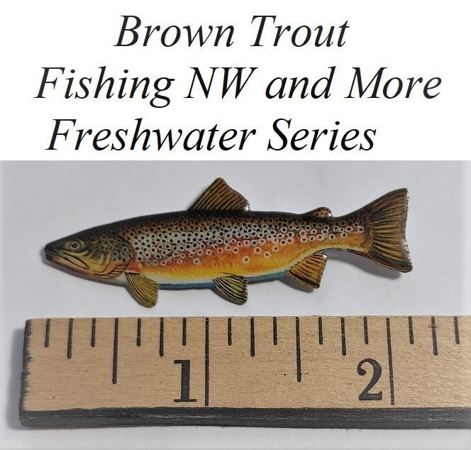 Brown Trout Lapel Pin - Fish Wildlife Outdoor Gift