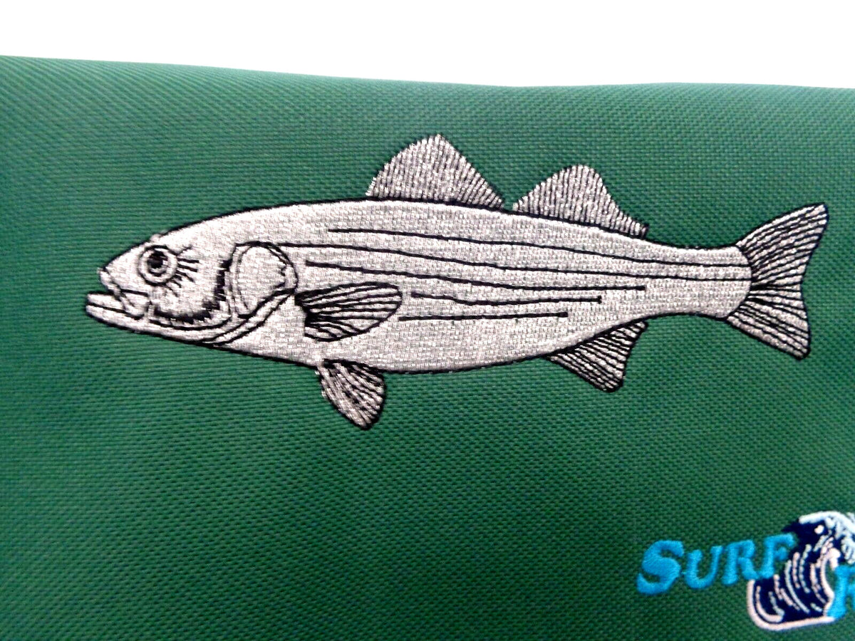 Large Surf Tackle Bag with 10 Tube Compartments - Waterproof Fishing Storage