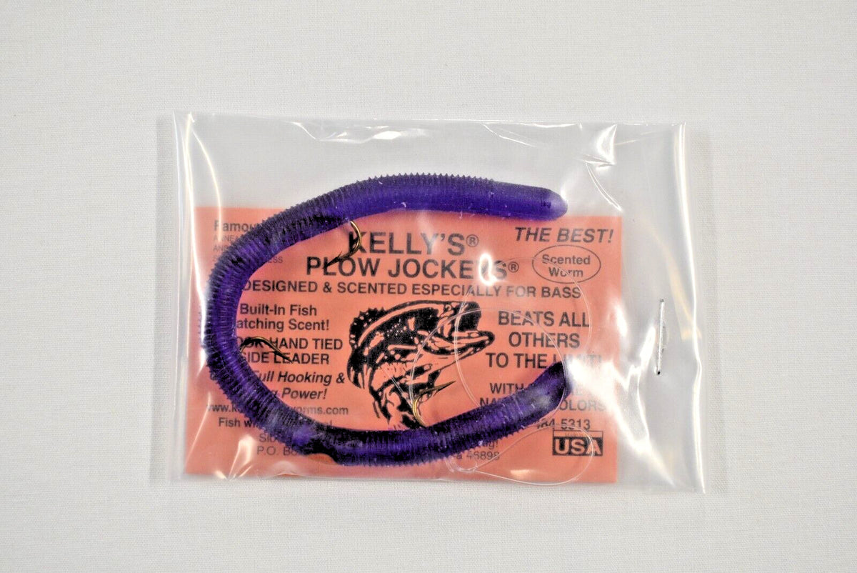 Pre-Rigged Bass Worms Set - Scented Soft Plastic Lures for Fishing
