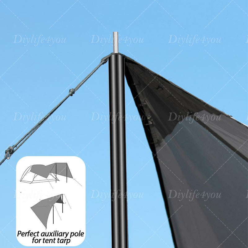 Adjustable Tent Tarp Poles Set of 2 Telescopic Camping Canopy Support