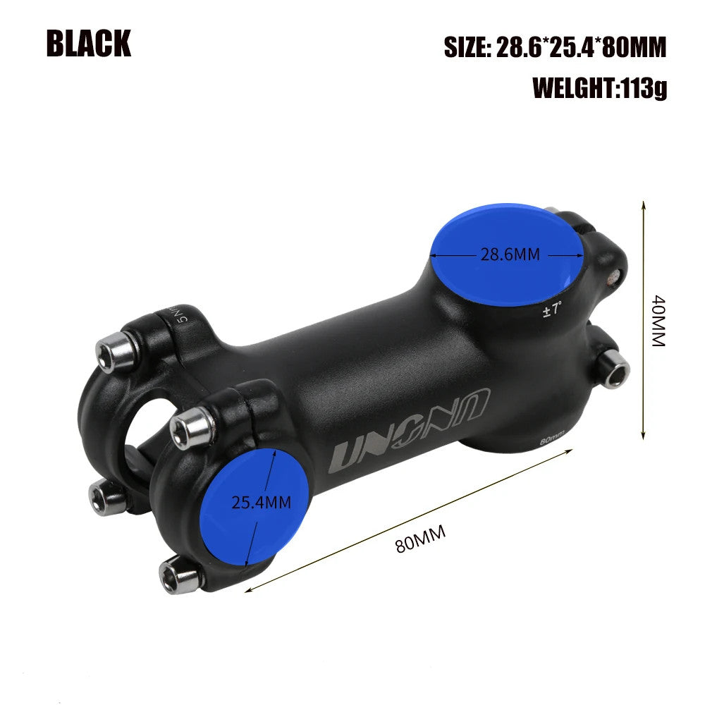 Bike Stem 25.4mm 7° Aluminum Alloy MTB Road Bicycle Handlebar Stem
