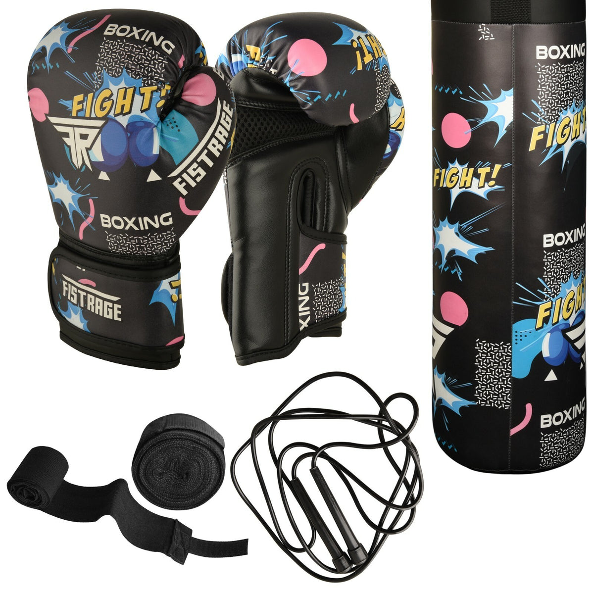 Kids Boxing Set with Heavy Punch Bag and 6oz Gloves - Unfilled or Filled Options
