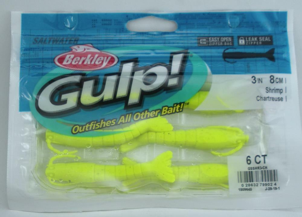 Saltwater Fishing Lure Shrimp 3-4 Inch - Berkley Gulp! Bait for Pier & Reef Fishing