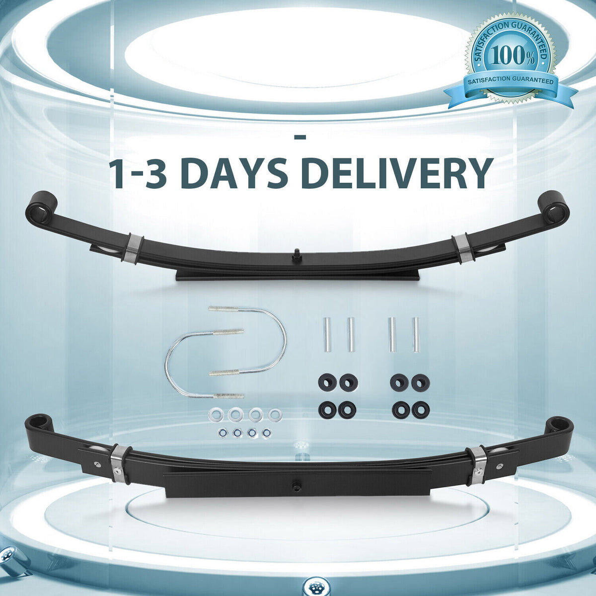 Heavy Duty Rear Leaf Springs for Club Car DS Golf Cart 1981-Up - 3 Leaf Suspension Kit