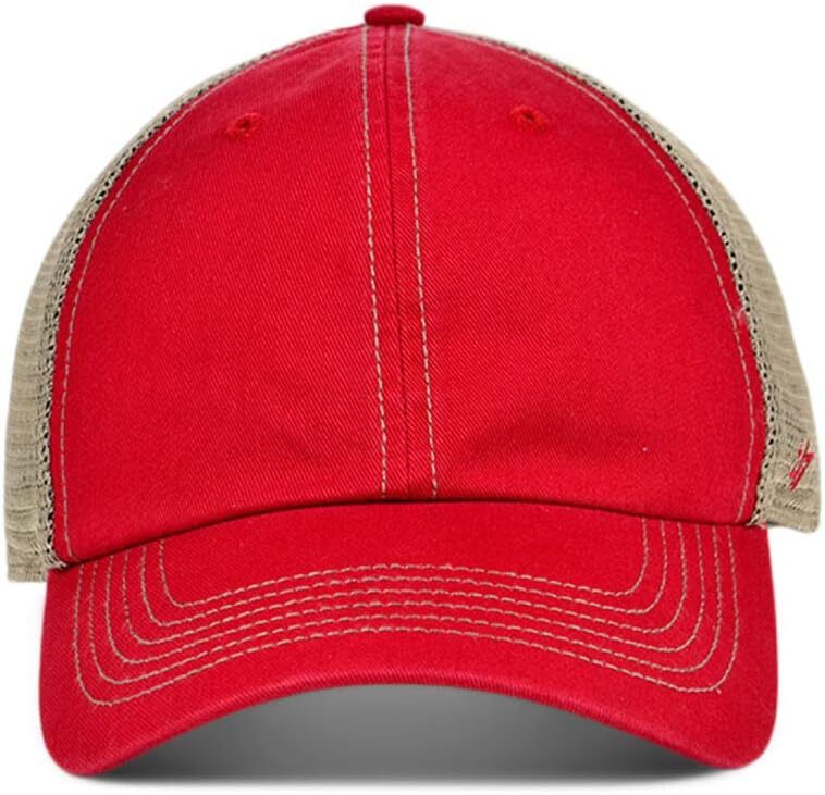 Unisex Red Snapback Cap - Adjustable Trawler Clean Up Hat 47