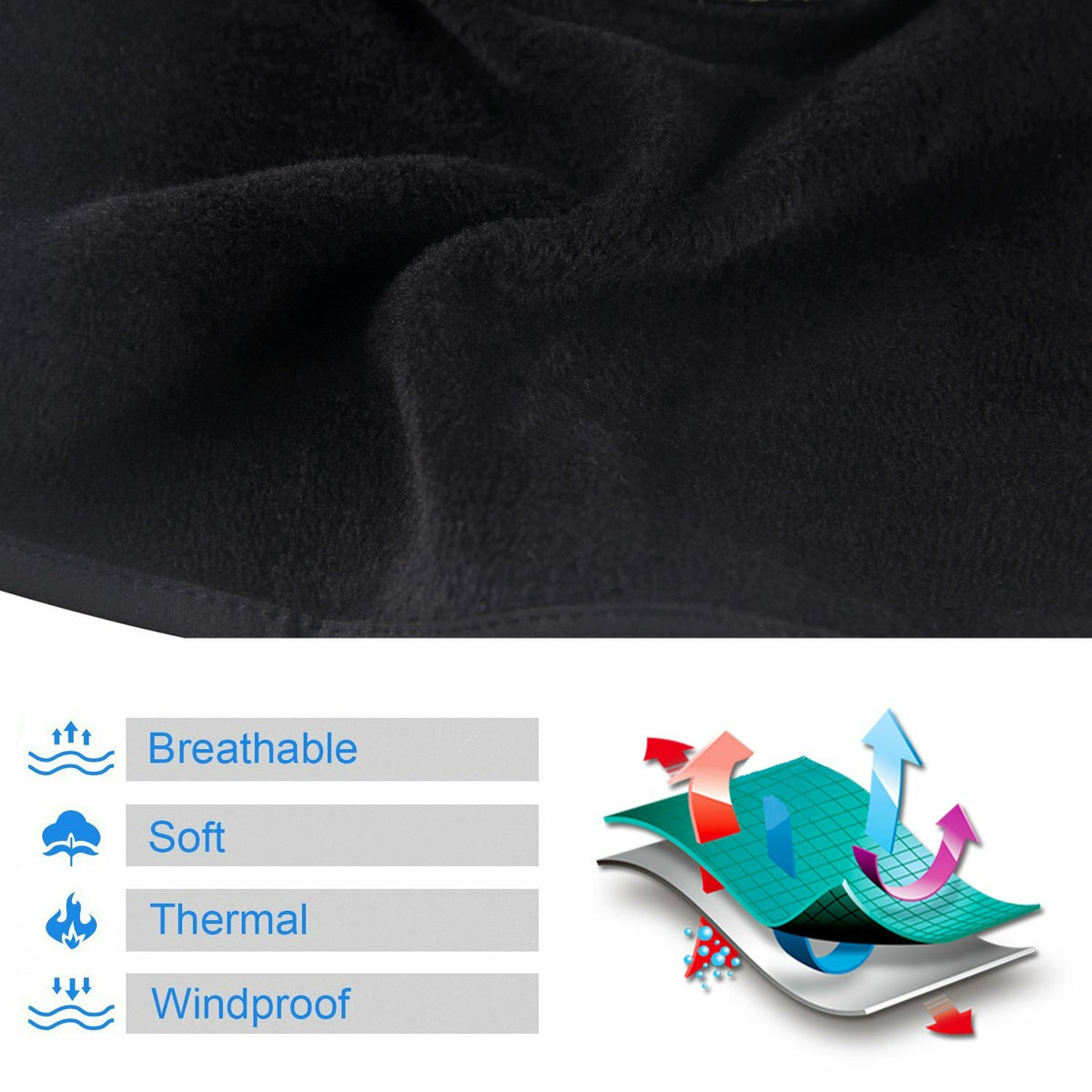 Windproof Fleece Neck Warmer Mask for Ski Snowboard Cold Weather