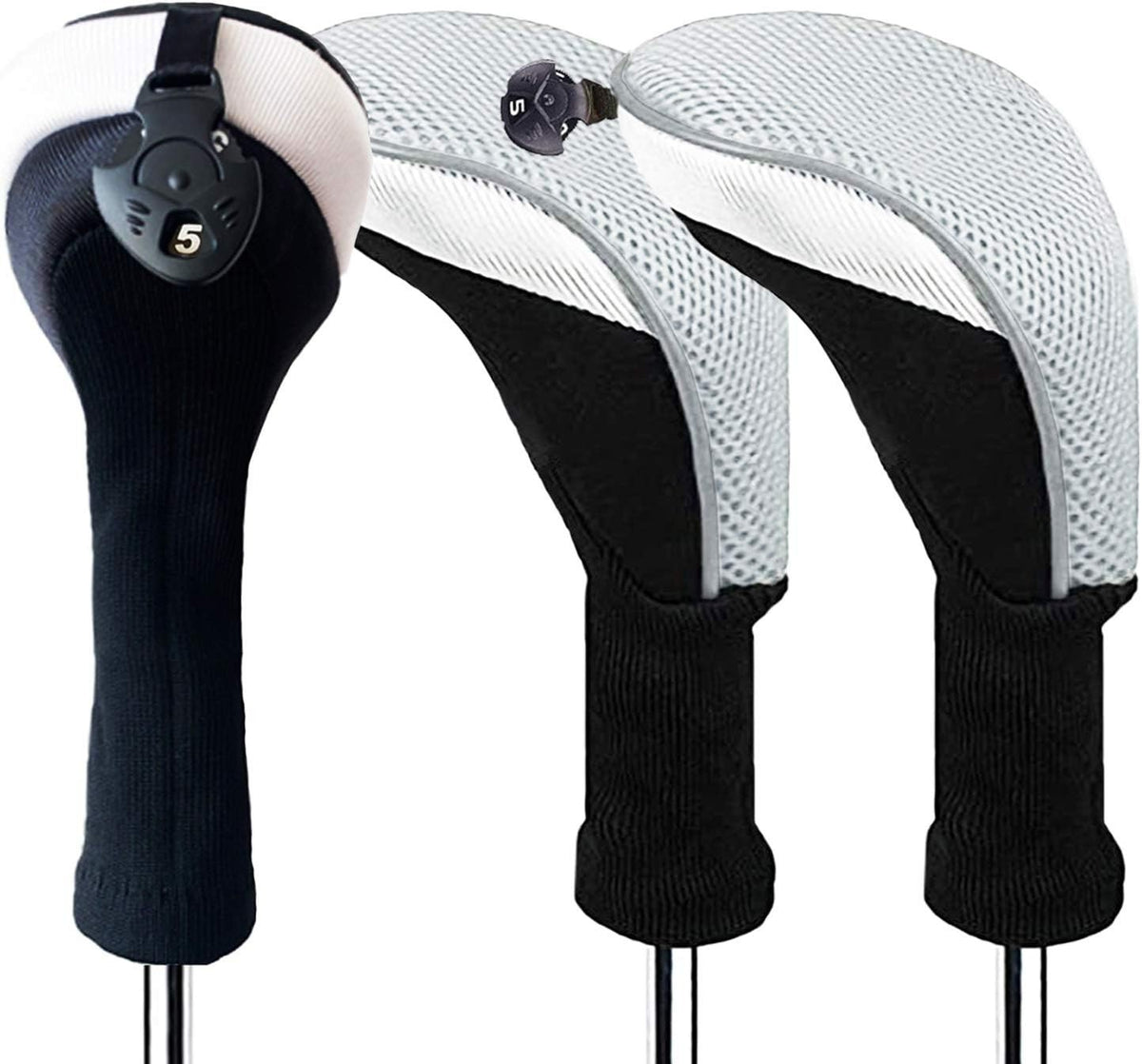 Golf Hybrid Head Cover Set 3 Interchangeable No Tag Finger Ten