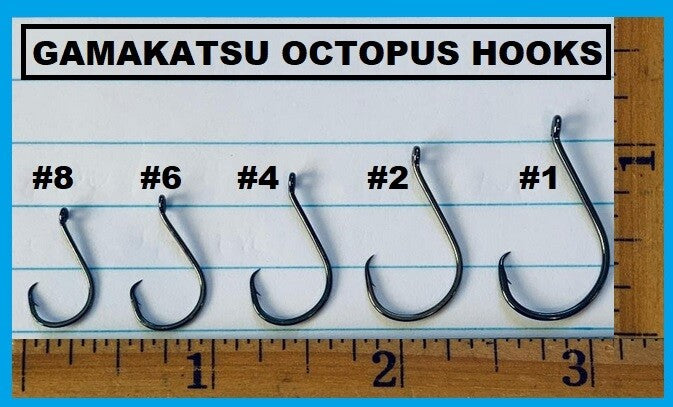 Fishing Octopus Circle Hooks Pack of 25 - Multiple Sizes, Strong High Carbon Steel