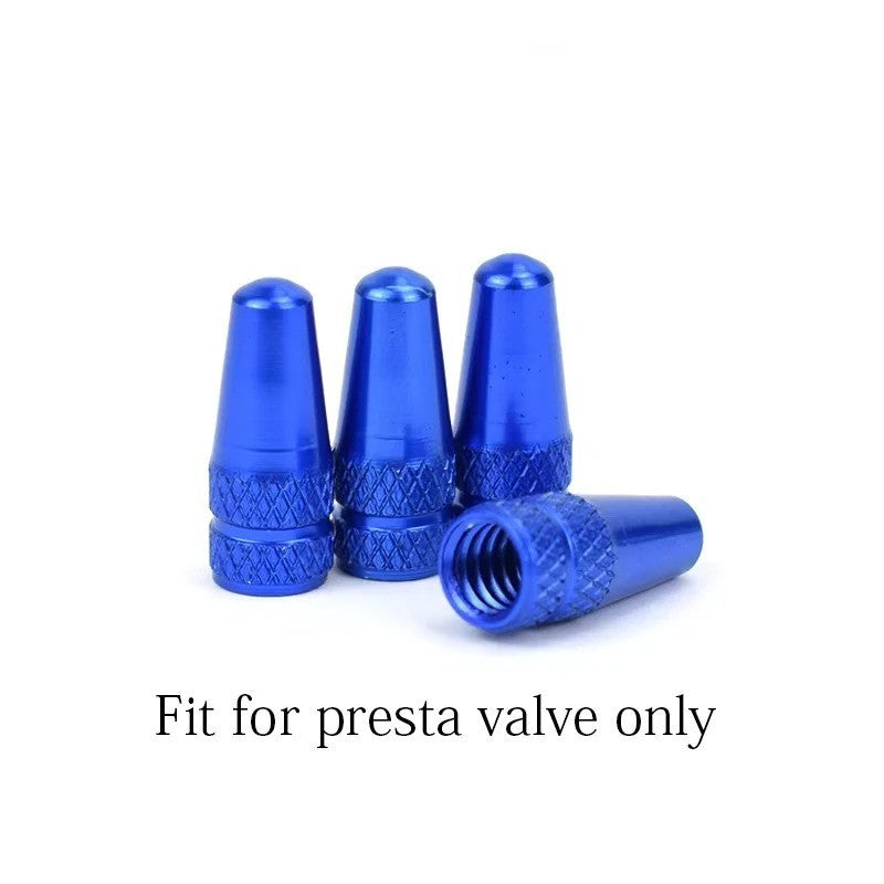 Bicycle Tire Valve Caps 4pcs Aluminum MTB Road Bike Dust Covers for Presta Valves