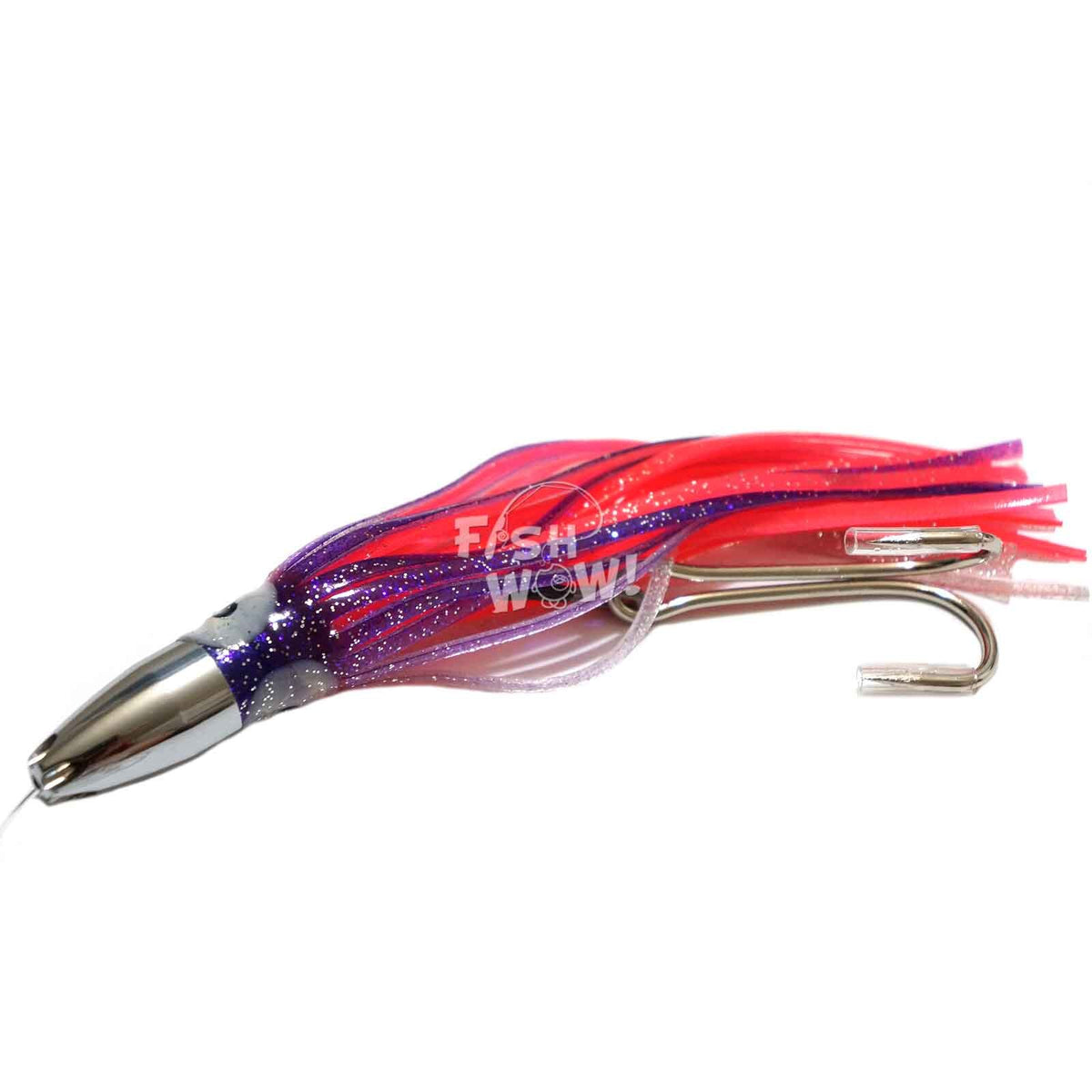 3-Pack 7-Inch Fishing Bullet Jet Head Lures - Saltwater Trolling Baits