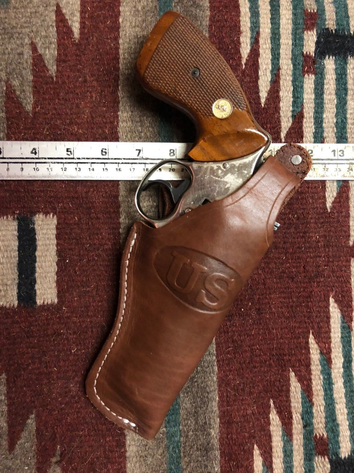 4-Inch Leather Pistol Holster Fits S&W 586 686 66 19 Taurus 627 Right Hand US Made